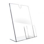 PORTA AVVISI INCLINATO CON PORTABROCHURE - A4 - ASHA4DL