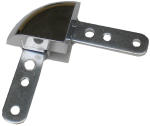 ANGOLO TONDO CROMATO CON SQUADRA - 32 mm.