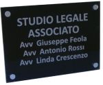 TARGA 25x18 PERSONALIZZATA - 8 mm.