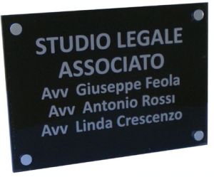 TARGA 25x18 PERSONALIZZATA - 8 mm.